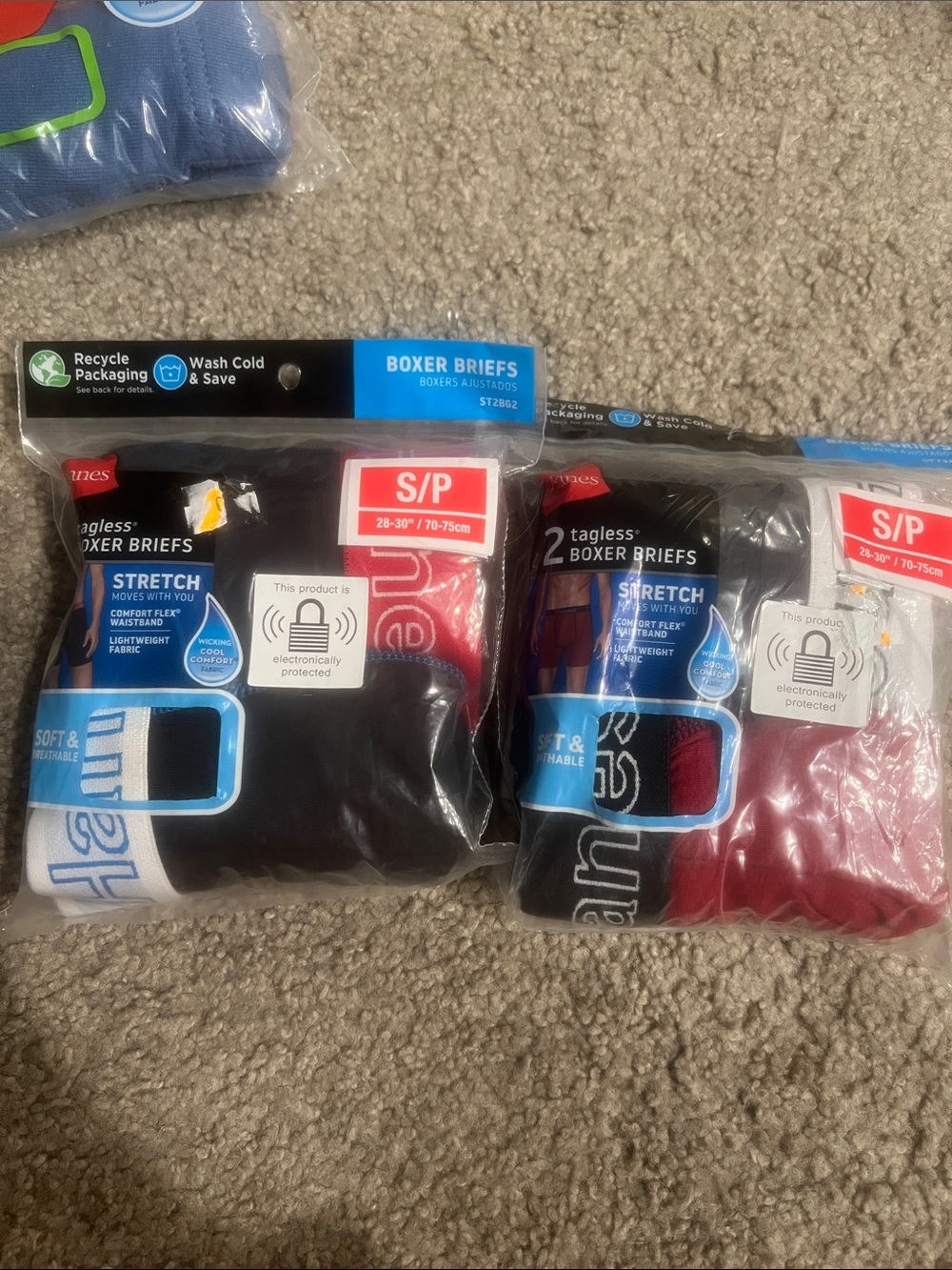 Hanes Men's Boxer Briefs - Black & Red (2-Pack)